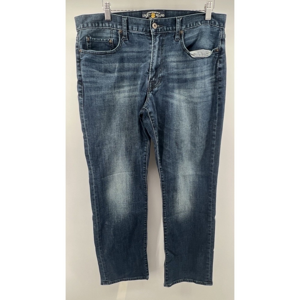 Lucky Brand 121 Heritage Slim Jeans Tagged 36/30 Actual 37/29 Mid Wash Stretch